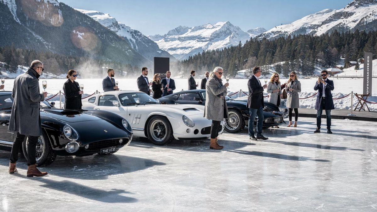 El paddock sobre el hielo · St. Moritz
